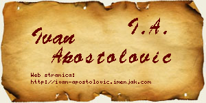 Ivan Apostolović vizit kartica